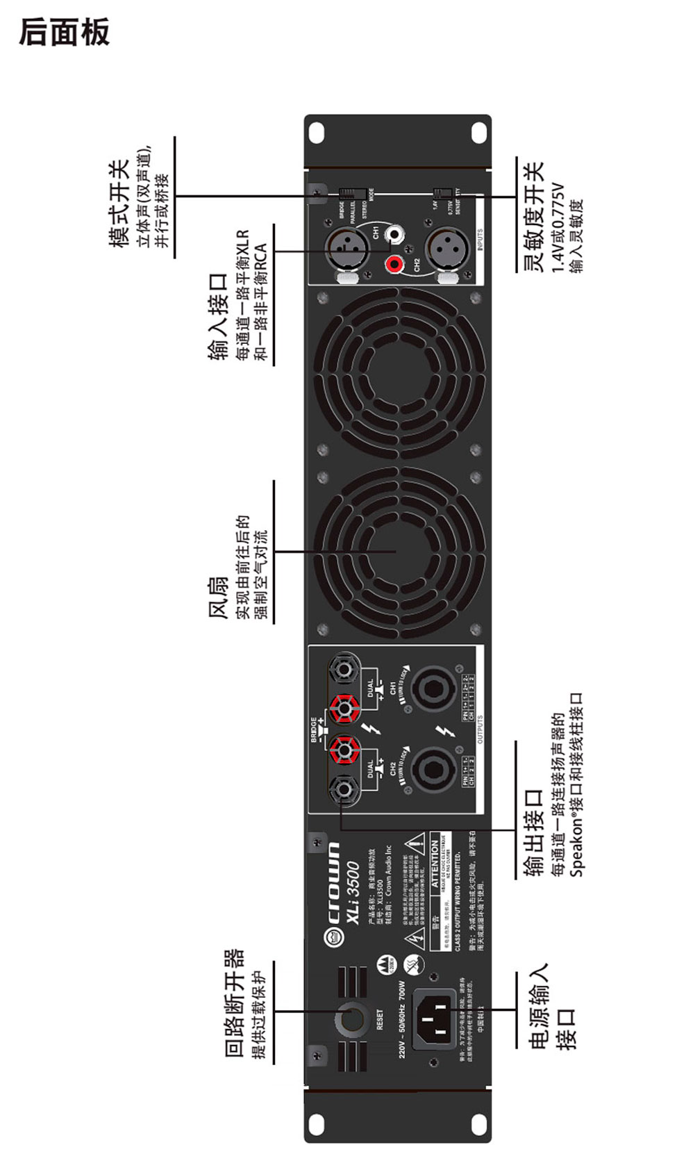 Crown 皇冠 XLI系列功放 XLi800 XLi1500 XLi2500 XLi3000 XLi3500 皇冠功放批發(fā) 皇冠功放代理 皇冠功放價格 美國皇冠功放 美國皇冠功放價格 皇冠功放